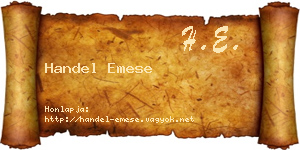 Handel Emese névjegykártya