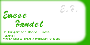 emese handel business card